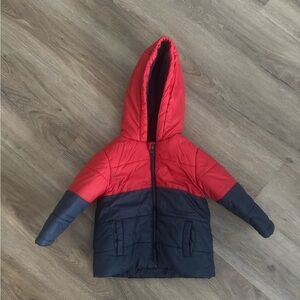 Joe Fresh Red and Black Puffer Jacket for Kids